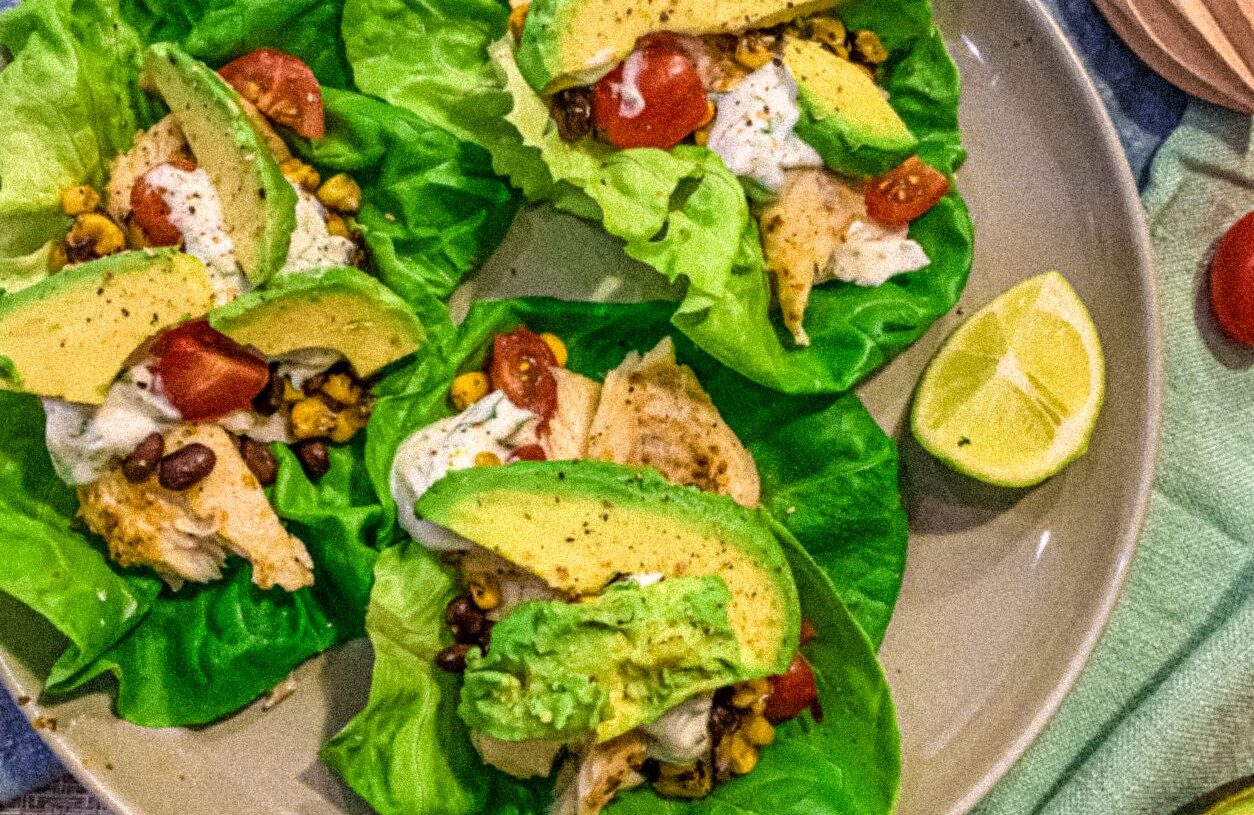 Air Fryer Southwestern Fish Lettuce Wraps